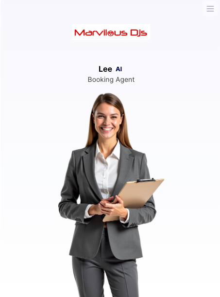 For Bookings Our AI Agent Lee Can Assist