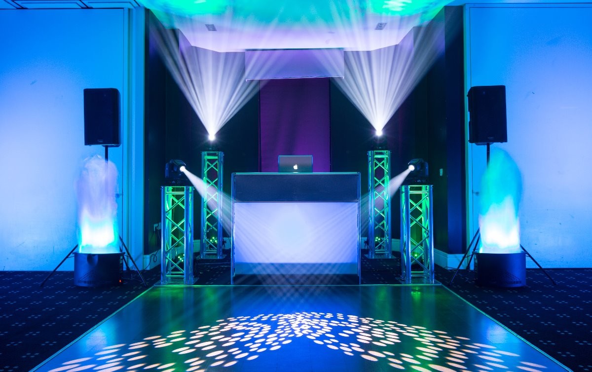 DJ stage setup
